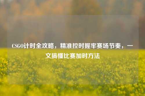 CSGO计时全攻略,精准控时握牢赛场节奏,一文搞懂比赛加时方法