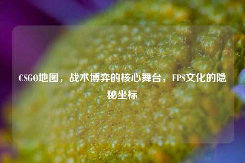 CSGO地图,战术博弈的核心舞台,FPS文化的隐秘坐标