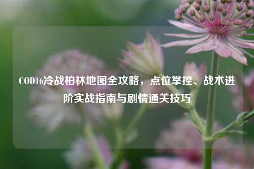 COD16冷战柏林地图全攻略,点位掌控、战术进阶实战指南与剧情通关技巧