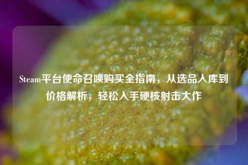 Steam平台使命召唤购买全指南,从选品入库到价格解析,轻松入手硬核射击大作