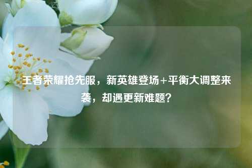 王者荣耀抢先服,新英雄登场+平衡大调整来袭,却遇更新难题?