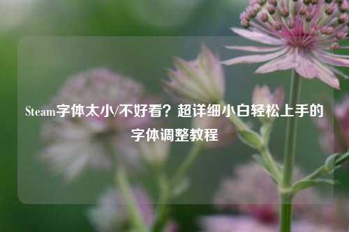 Steam字体太小/不好看?超详细小白轻松上手的字体调整教程