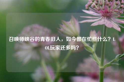 召唤师峡谷的青春旧人，如今都在忙些什么？LOL玩家还多吗？