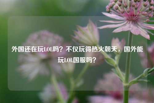 外国还在玩LOL吗?不仅玩得热火朝天,国外能玩LOL国服吗?