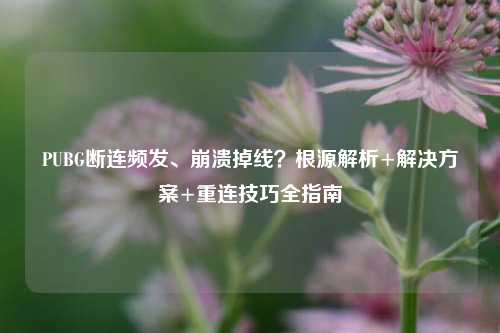 PUBG断连频发、崩溃掉线?根源解析+解决方案+重连技巧全指南