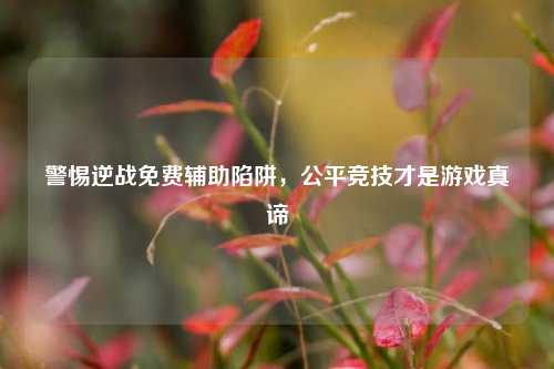 警惕逆战免费辅助陷阱，公平竞技才是游戏真谛