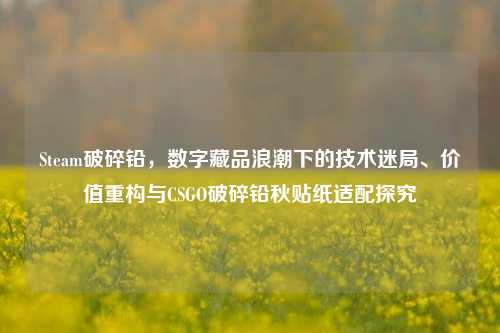 Steam破碎铅,数字藏品浪潮下的技术迷局、价值重构与CSGO破碎铅秋贴纸适配探究
