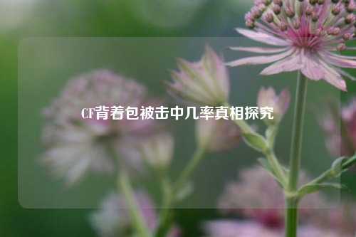 CF背着包被击中几率真相探究