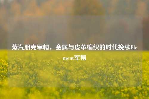 蒸汽朋克军帽,金属与皮革编织的时代挽歌Element军帽