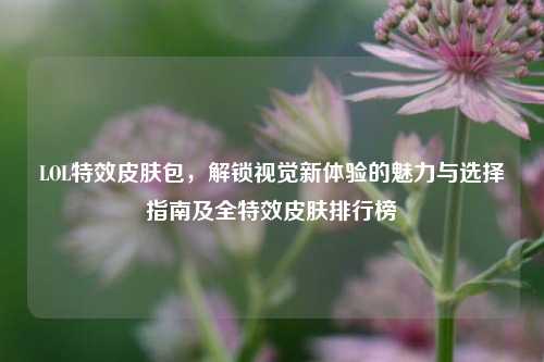 LOL特效皮肤包,解锁视觉新体验的魅力与选择指南及全特效皮肤排行榜