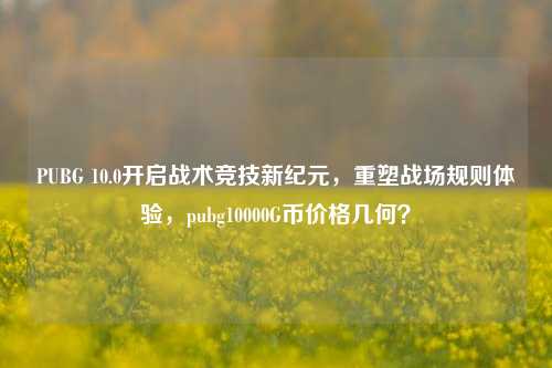 PUBG 10.0开启战术竞技新纪元,重塑战场规则体验,pubg10000G币价格几何?